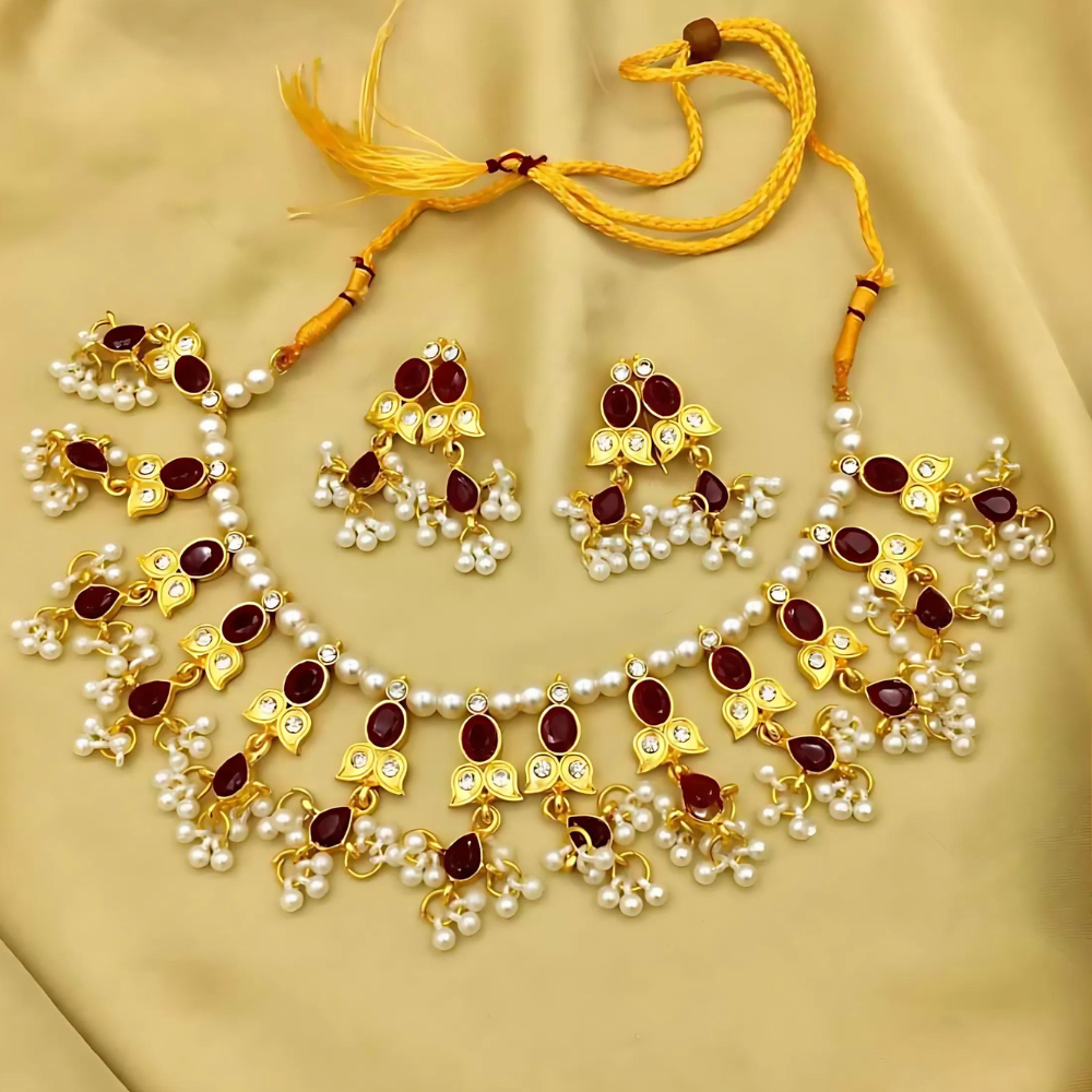 Collar Necklace Ruby Set