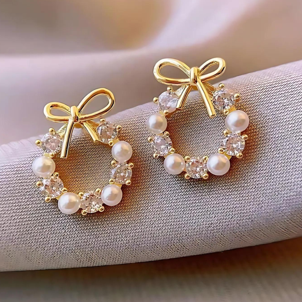 Pearl Bow Tops Pair