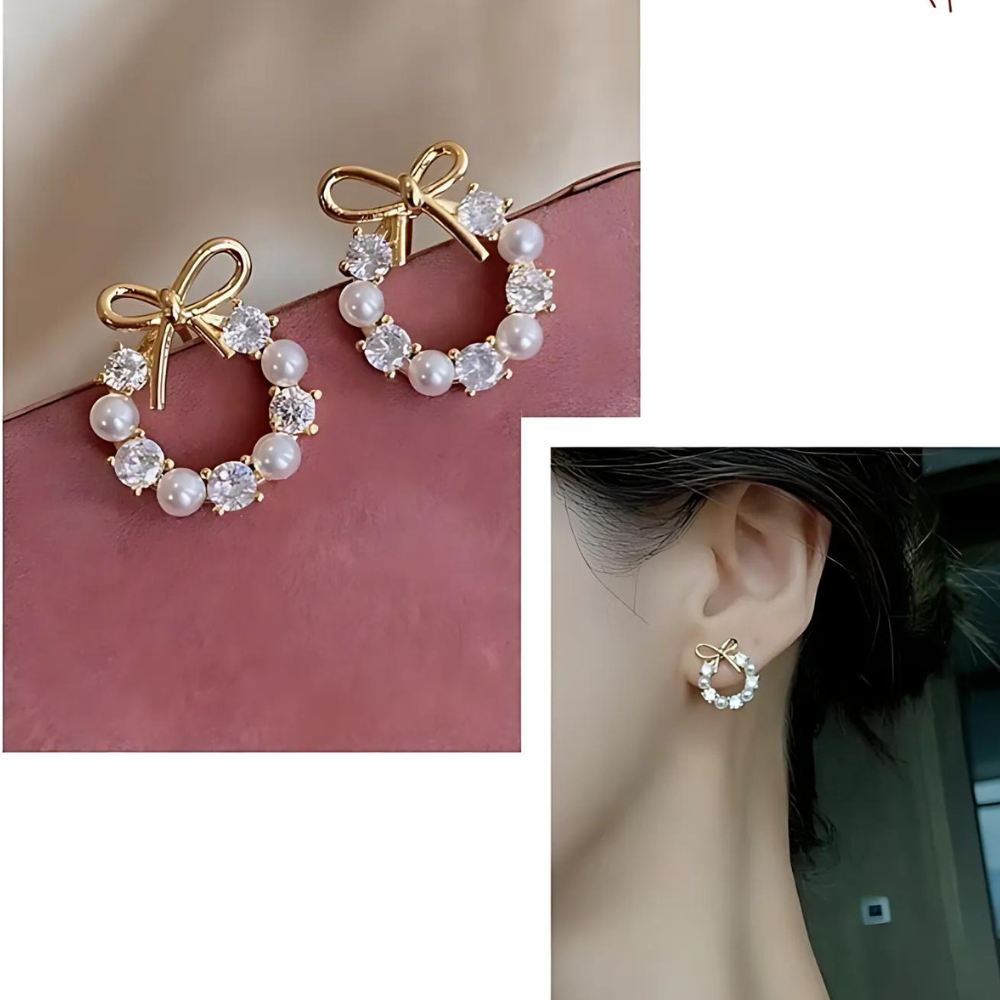 Pearl Bow Tops Pair