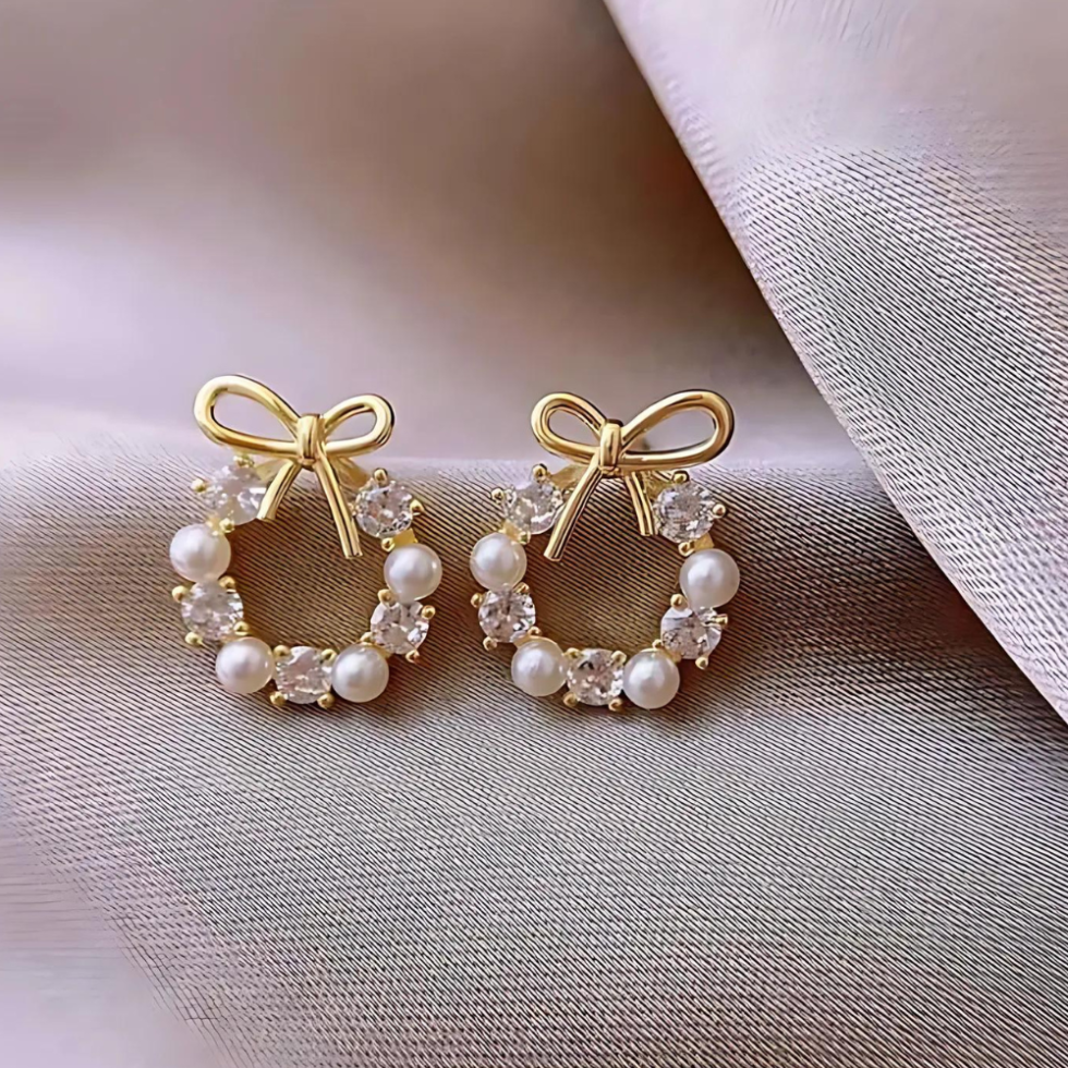 Pearl Bow Tops Pair