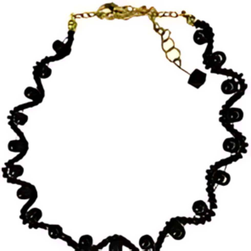 Zigzag Necklace in Black