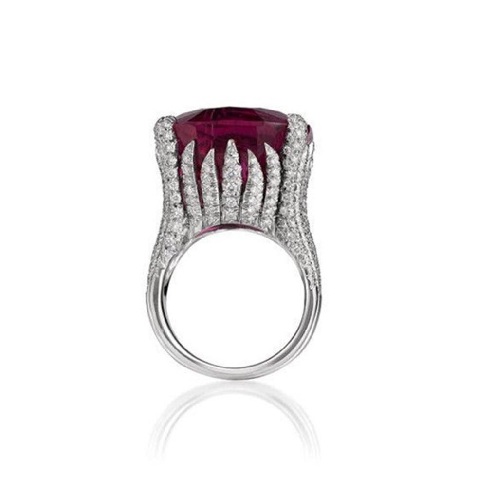 Elegant S925 Square Cubic Zirconia Ring